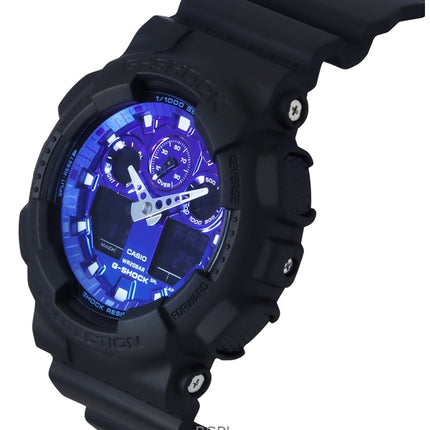 Reloj Casio G-Shock analógico digital con correa de resina y esfera azul de cuarzo GA-100FL-1A 200M para hombre