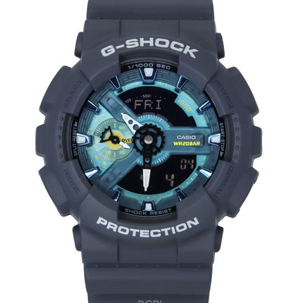 Reloj Casio G-Shock analógico digital de resina de base biológica con esfera azul de cuarzo GA-110AS-2A 200M para hombre