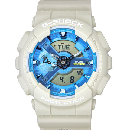 Reloj Casio G-Shock analógico digital de resina de base biológica con esfera azul de cuarzo GA-110AS-5A 200M para hombre