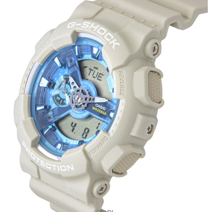 Reloj Casio G-Shock analógico digital de resina de base biológica con esfera azul de cuarzo GA-110AS-5A 200M para hombre