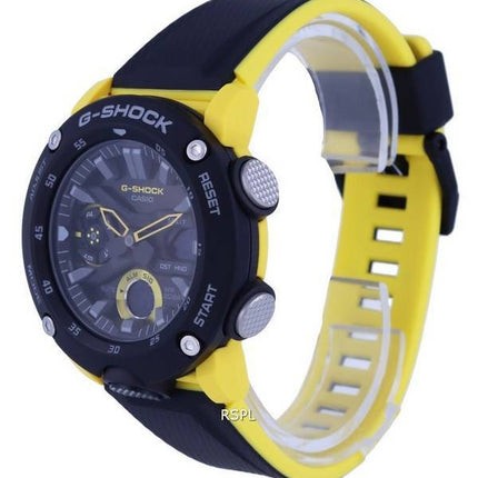 Casio G-Shock Carbon Core Guard Analógico digital Esfera negra Cuarzo GA-2000-1A9 GA2000-1 200M Reloj para hombre