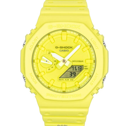 Reloj Casio G-Shock analógico digital con correa de resina de base biológica, esfera verde, cuarzo GA-2100-9A9, 200 m, para hombre