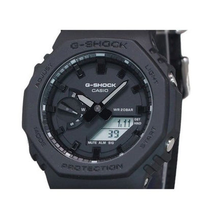 Reloj Casio G-Shock analógico digital con correa de tela ecológica y esfera negra de cuarzo GA-2100BCE-1A 200M para hombre