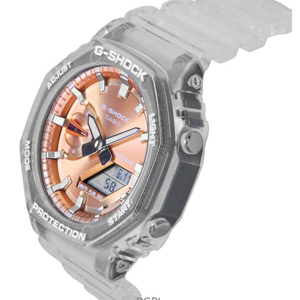 Reloj Casio G-Shock analógico digital con correa de resina y esfera de bronce, de cuarzo GA-2100BM-7A5, 200 m, unisex