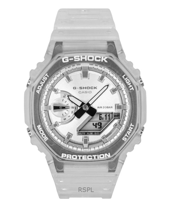Reloj Casio G-Shock analógico digital con correa de resina, esfera gris, cuarzo GA-2100BM-7A8, 200 m, unisex
