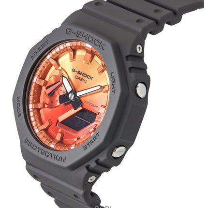 Reloj Casio G-Shock analógico digital con correa de resina de base biológica, esfera multicolor, cuarzo GA-2100FL-8A, 200 m, para hombre