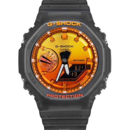 Reloj Casio G-Shock analógico digital con correa de resina y esfera naranja de cuarzo GA-2100FLS-8A4, 200 m, para hombre