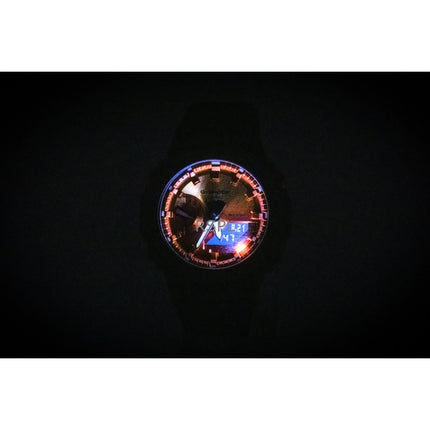 Reloj Casio G-Shock analógico digital con correa de resina y esfera naranja de cuarzo GA-2100FLS-8A4, 200 m, para hombre