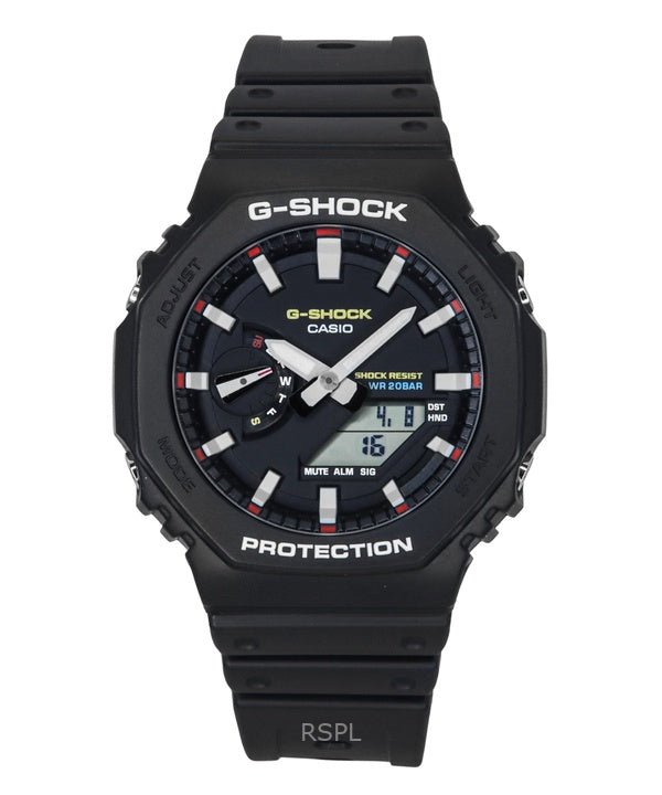 Reloj Casio G-Shock analógico digital con correa de resina de base biológica, esfera negra, cuarzo GA-2100RL-1A, 200 m, para hombre
