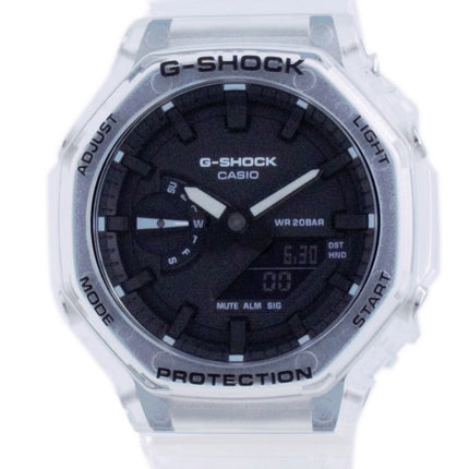 Reloj para hombre Casio G-Shock Skeleton Transparent Diver's Analog Digital Quartz GA-2100SKE-7A GA2100SKE-7 200M