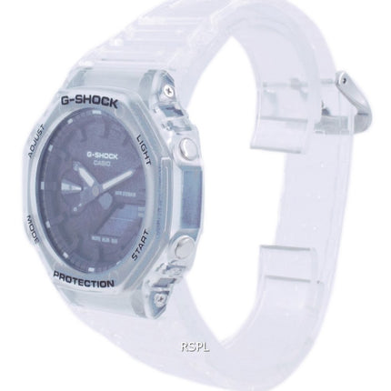 Reloj para hombre Casio G-Shock Skeleton Transparent Diver's Analog Digital Quartz GA-2100SKE-7A GA2100SKE-7 200M