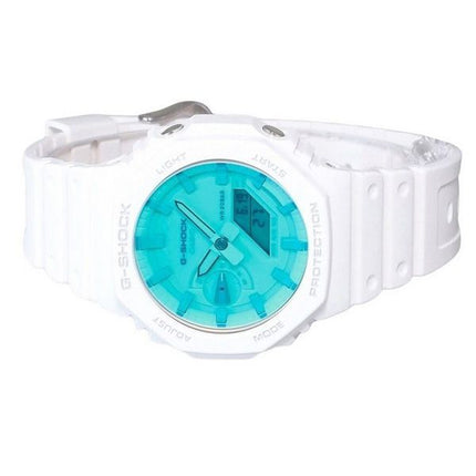 Reloj Casio G-Shock analógico digital con correa de resina blanca y esfera multicolor de cuarzo GA-2100TL-7A 200M para hombre