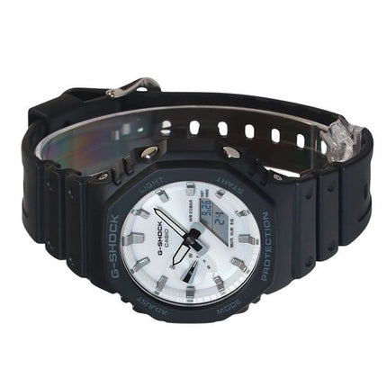 Reloj analógico digital Casio G-Shock GA-2100WD-1A de cuarzo con correa de resina de base biológica y esfera blanca, 200 m, para