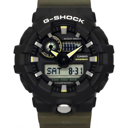 Reloj analógico digital Casio G-Shock GA-710TU-1A3 de cuarzo con correa de resina y esfera negra, 200 m, para hombre