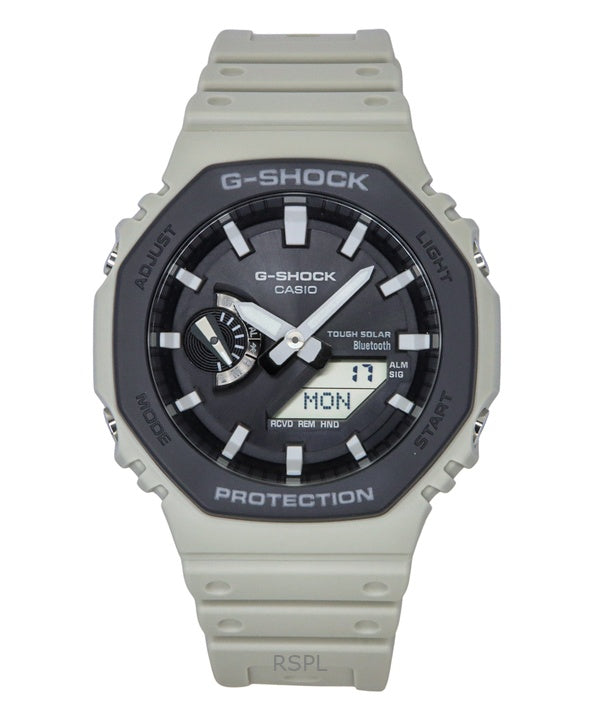 Reloj Casio G-Shock analógico-digital para hombre, con correa de resina de base biológica, esfera negra, resistente al agua, solar, GA-B2100LUU-5A, 200 m