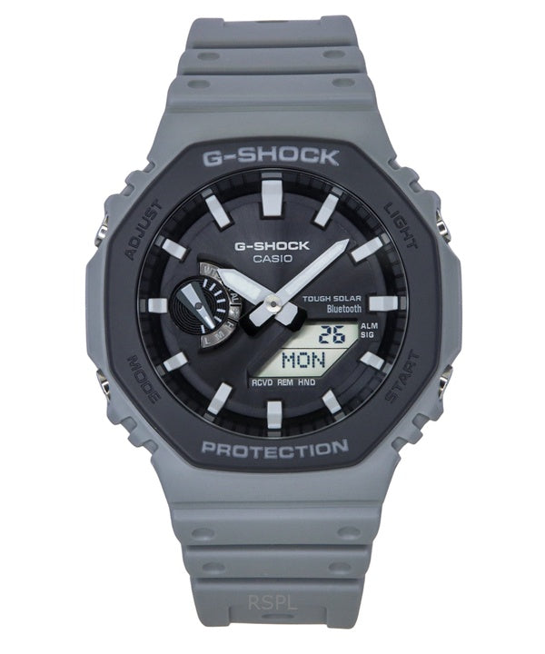 Reloj Casio G-Shock analógico-digital para hombre, con correa de resina de base biológica, esfera gris, resistente al agua, solar, GA-B2100LUU-8A, 200 m