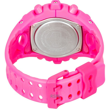 Reloj Casio G-Shock analógico digital con correa de resina rosa y esfera rosa de cuarzo GA-V01-4A 200M para hombre
