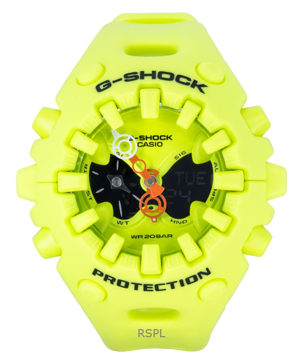 Reloj Casio G-Shock analógico digital con correa de resina y esfera verde de cuarzo GA-V01-9A, 200 m, unisex
