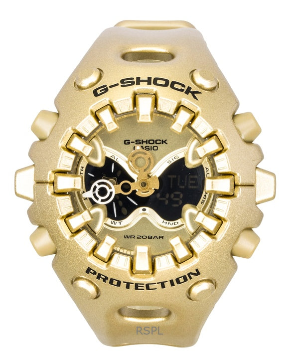 Reloj Casio G-Shock analógico digital con correa de resina y esfera dorada de cuarzo GA-V01A-9A 200M unisex