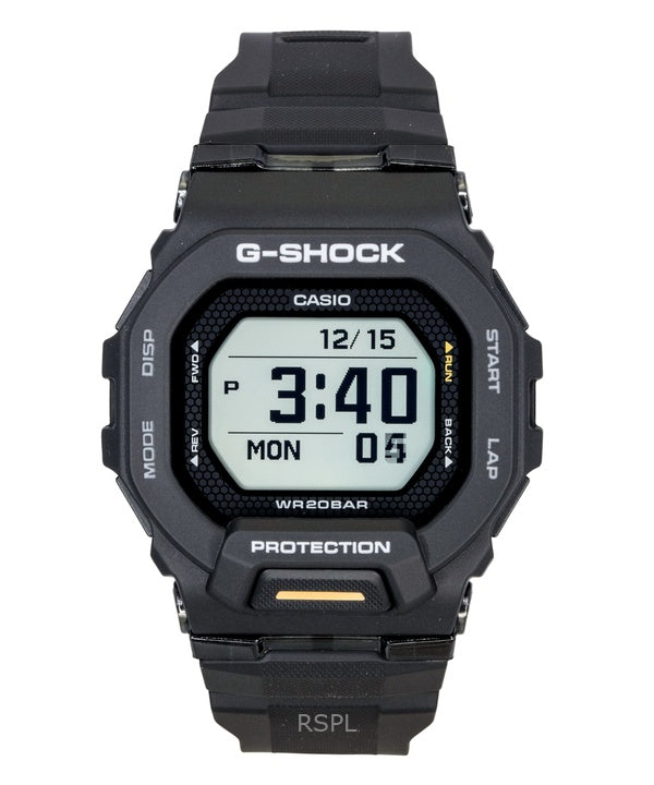 Reloj Casio G-Shock G-Squad Digital Smartphone Link con correa de resina negra de cuarzo GBD-200-1A1 200M para hombre