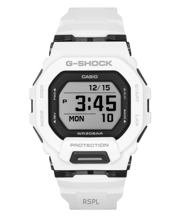 Reloj Casio G-Shock G-Squad Digital Smartphone Link con correa de resina blanca de cuarzo GBD-200-7 200M para hombre