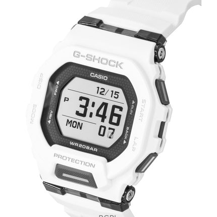 Reloj Casio G-Shock G-Squad Digital Smartphone Link con correa de resina blanca de cuarzo GBD-200-7 200M para hombre