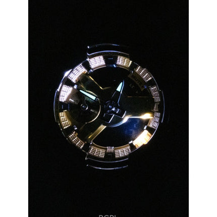 Reloj Casio G-Shock analógico digital de acero inoxidable con esfera dorada de cuarzo GM-110BD-1A9 200M para hombre