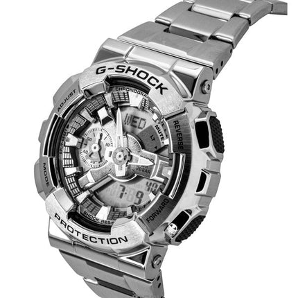 Reloj Casio G-Shock analógico digital de acero inoxidable con esfera gris de cuarzo GM-110D-8A 200M para hombre