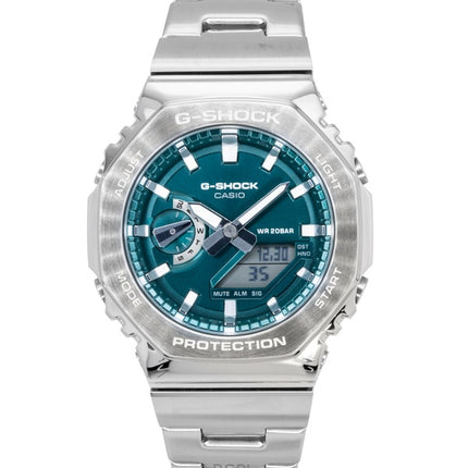 Reloj Casio G-Shock G-Steel analógico digital de acero inoxidable con esfera verde de cuarzo GM-2110D-3A1 200M para hombre
