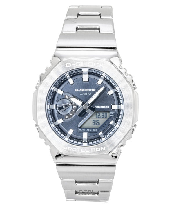 Reloj Casio G-Shock G-Steel analógico digital de acero inoxidable con esfera gris de cuarzo GM-2110D-8A 200M para hombre
