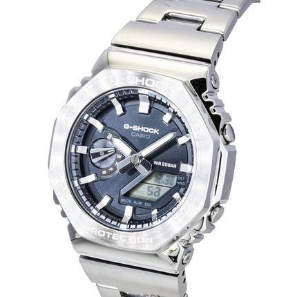 Reloj Casio G-Shock G-Steel analógico digital de acero inoxidable con esfera gris de cuarzo GM-2110D-8A 200M para hombre