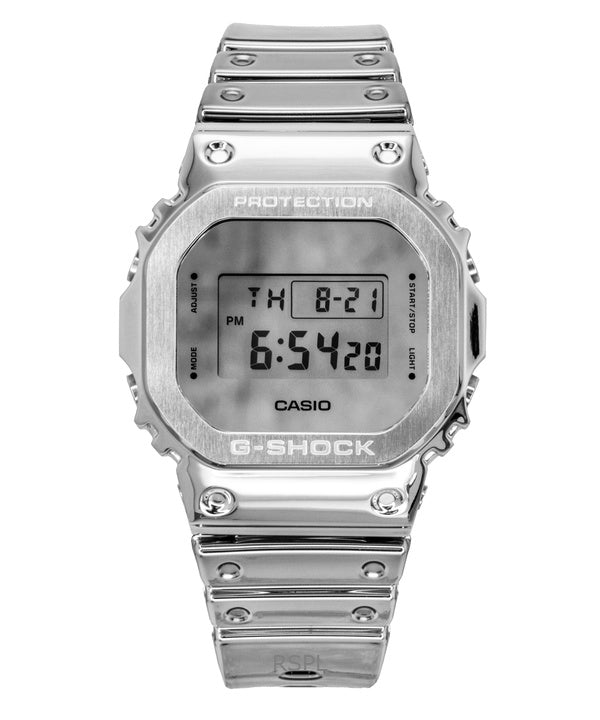 Reloj Casio G-Shock G-Steel para hombre, con correa de silicona metálica fina, digital, de cuarzo, GM-5600YM-8A8, 200 m