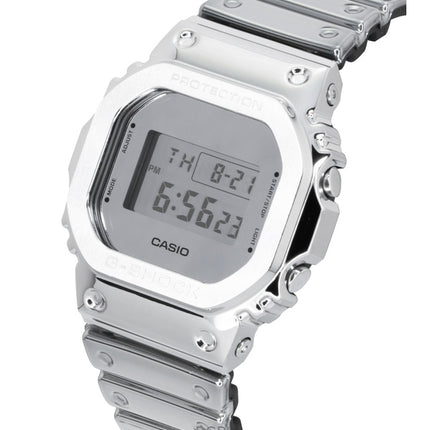 Reloj Casio G-Shock G-Steel para hombre, con correa de silicona metálica fina, digital, de cuarzo, GM-5600YM-8A8, 200 m