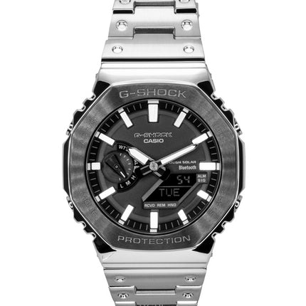 Reloj Casio G-Shock analógico digital de metal con enlace para smartphone, esfera negra, solar, GM-B2100BT-1A, 200 m, para hombre