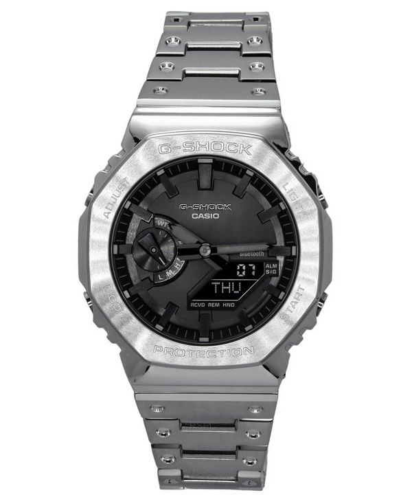 Reloj para hombre Casio G-Shock analógico digital completamente metálico con esfera negra Solar GM-B2100D-1A 200M