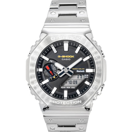 Reloj Casio G-Shock GM-B2100SD-1C para hombre, analógico, digital, de metal, con enlace para smartphone, acero inoxidable, esfera negra, solar, 200 m