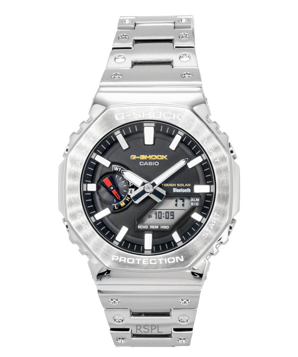 Reloj Casio G-Shock GM-B2100SD-1C para hombre, analógico, digital, de metal, con enlace para smartphone, acero inoxidable, esfera negra, solar, 200 m