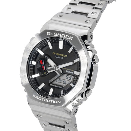 Reloj Casio G-Shock GM-B2100SD-1C para hombre, analógico, digital, de metal, con enlace para smartphone, acero inoxidable, esfera negra, solar, 200 m