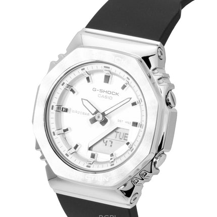 Reloj Casio G-Shock analógico digital de resina de base biológica con esfera plateada de cuarzo GM-S2110-1A7 200M para mujer