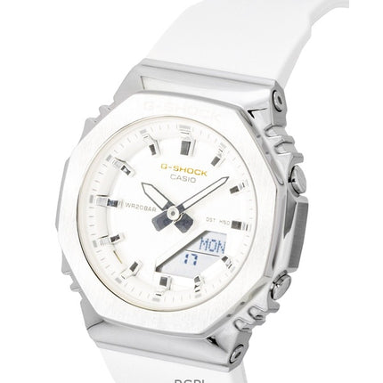 Reloj Casio G-Shock analógico digital de edición limitada con correa de resina de base biológica, esfera blanca, cuarzo GM-S2110SH-7A, 200 m, para mujer