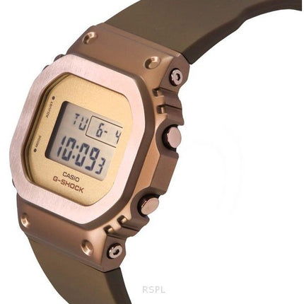 Reloj Casio G-Shock digital marrón con bisel chapado en iones y banda de resina de base biológica cuarzo GM-S5600UBR-5 200M para