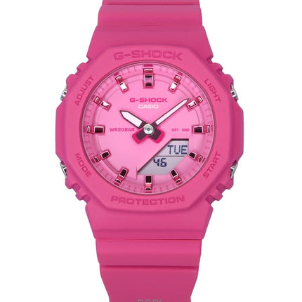 Reloj Casio G-Shock analógico digital de resina de base biológica con esfera rosa de cuarzo GMA-P2100PP-4A, 200 m, para mujer
