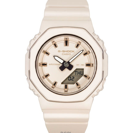Reloj Casio G-Shock analógico digital de cuarzo con correa de resina de base biológica, esfera beige, GMA-P2110-4A, 200 m, para mujer