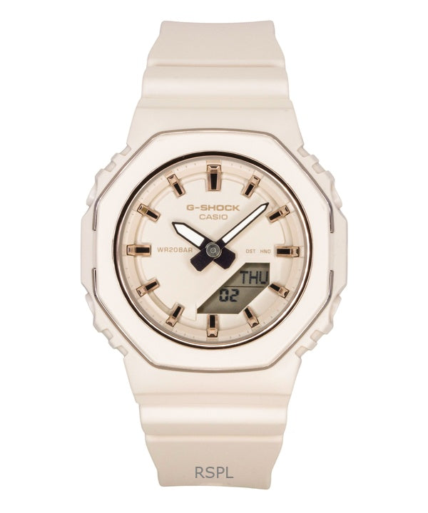 Reloj Casio G-Shock analógico digital de cuarzo con correa de resina de base biológica, esfera beige, GMA-P2110-4A, 200 m, para mujer
