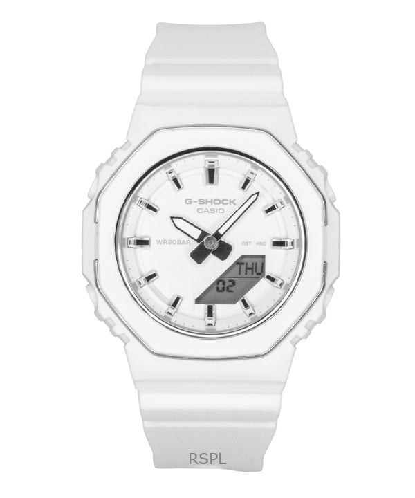 Reloj Casio G-Shock analógico digital de cuarzo con correa de resina de base biológica GMA-P2110-7A, esfera blanca, 200 m, para mujer