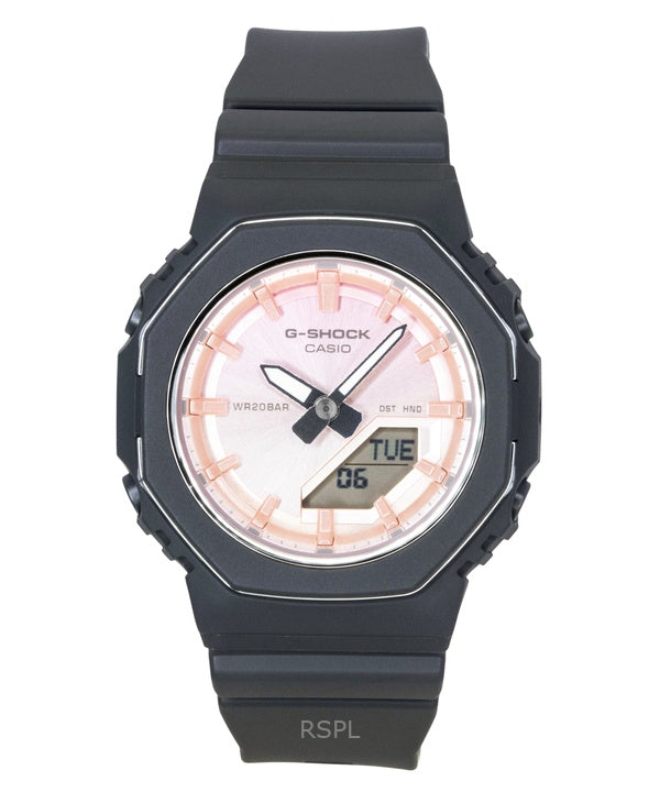 Reloj Casio G-Shock analógico digital de resina de base biológica con esfera rosa de cuarzo GMA-P2110SC-4A 200M para mujer