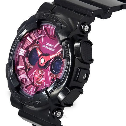 Reloj para mujer Casio G-Shock analógico digital con correa de resina y esfera burdeos de cuarzo GMA-S120RB-1A 200M