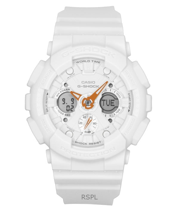 Reloj Casio G-Shock analógico digital de resina de base biológica con esfera blanca de cuarzo GMA-S120SA-7A1 200M para mujer
