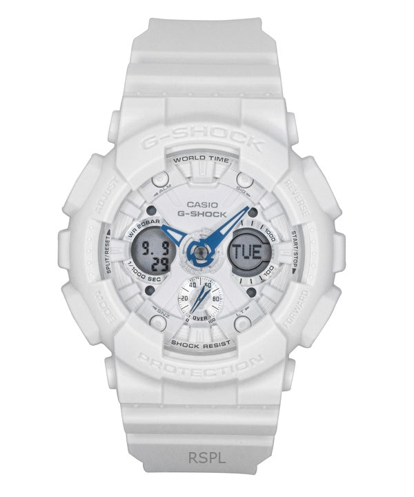 Reloj Casio G-Shock analógico digital de resina de base biológica con esfera blanca de cuarzo GMA-S120SA-7A2 200M para mujer