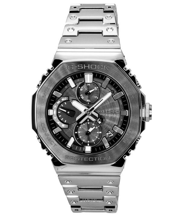 Reloj Casio G-Shock analógico de metal con enlace para smartphone, esfera negra, solar, GMC-B2100BT-1A, 200 m, para hombre